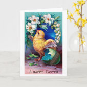 Blume der Vintagen Osterküken Karte (Gelbe Blume)