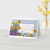 Blume der Vintagen Osternarktis Karte (Gelbe Blume)