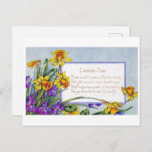 Blume der Vintagen Osternarktis Postkarte (Vorne/Hinten)