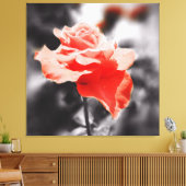 Blume der Vintagen Rose Leinwanddruck (Insitu (Wohnzimmer))