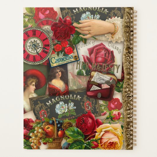 Blume der Vintagen Rose Planer (Rückseite)