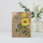 Blume der Vintagen Rose Postkarte (Stehend Vorderseite)