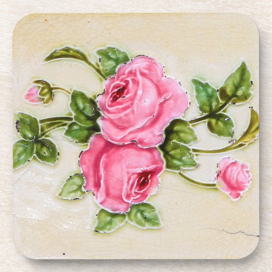 Blume der Vintagen Rose Untersetzer (Vorderseite)