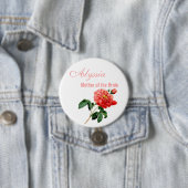 Blume der Vintagen rote Rose Mutter der Braut Button (Beispiel)