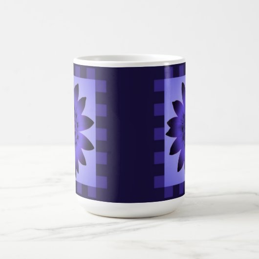 Blume der Violette Daisy, Muster Streifen - Tasse (Mittel)