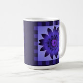 Blume der Violette Daisy, Muster Streifen - Tasse (VorderseiteRechts)