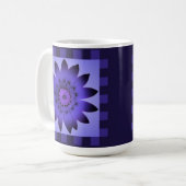Blume der Violette Daisy, Muster Streifen - Tasse (Vorderseite Links)