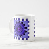 Blume der Violette Daisy, Muster Streifen - Tasse (Vorderseite Links)