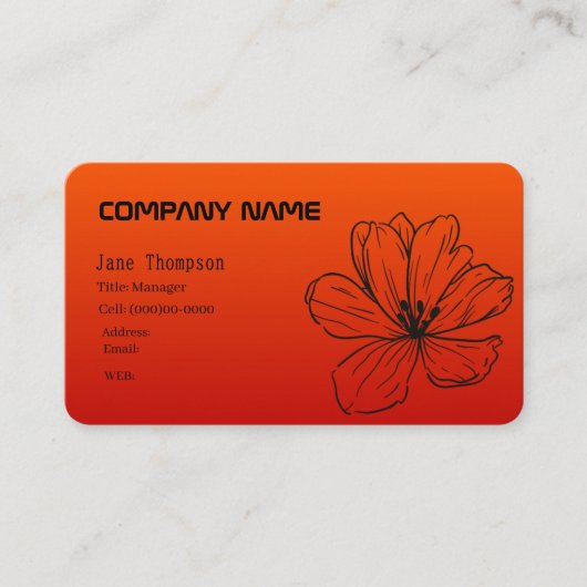 Blume der Visitenkarte (Vorderseite)