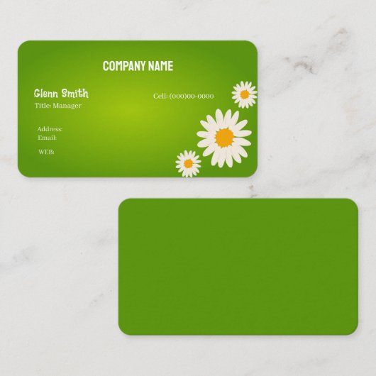 Blume der Visitenkarte (Vorne/Hinten)