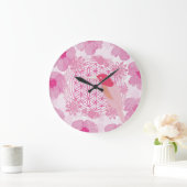 Blume der Vogelwelt Große Wanduhr (Zuhause)