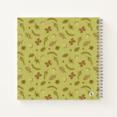 Blume der Volkskunst grün Notizblock (Rückseite)