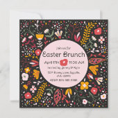 Blume der Volkskunst Ostern Einladung (Vorderseite)