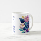 Blume der Volkskunst und Cat-Mama Kaffeetasse (VorderseiteRechts)