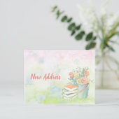 Blume der Wasserfarbe Änderung der Postkarte (Stehend Vorderseite)