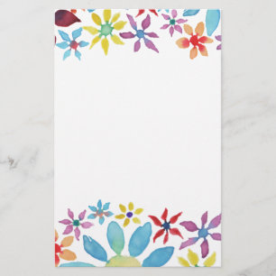 Blume der Wasserfarbe Briefpapier