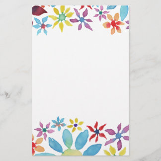 Blume der Wasserfarbe Briefpapier