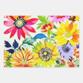 Blume der Wasserfarbe Geschenkpapier Set (Vorderseite 3)
