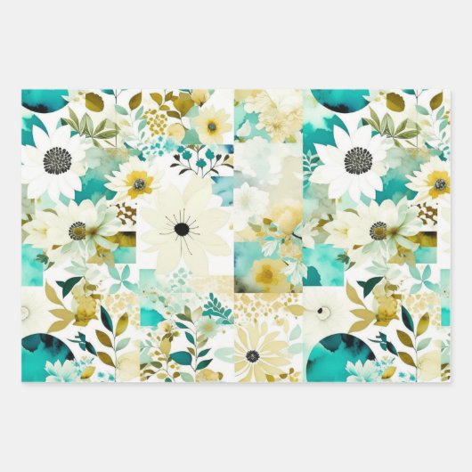 Blume der Wasserfarbe Geschenkpapier Set (Vorderseite 2)