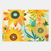 Blume der Wasserfarbe Geschenkpapier Set (Vorderseite)