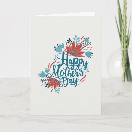 Blume der Wasserfarbe Muttertag Karte (Vorderseite)