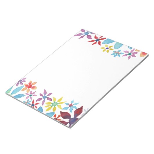 Blume der Wasserfarbe Notizblock (angewinkelt)