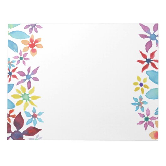 Blume der Wasserfarbe Notizblock (Vorderseite)