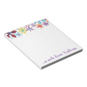 Blume der Wasserfarbe Personalisiert Notizblock (angewinkelt)