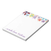 Blume der Wasserfarbe Personalisiert Notizblock (Rotiert)