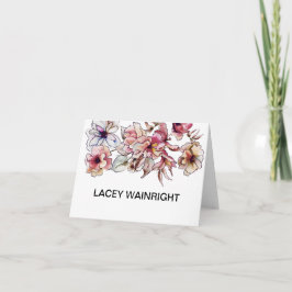 Blume der Wasserfarbe Rosa Personalisiert