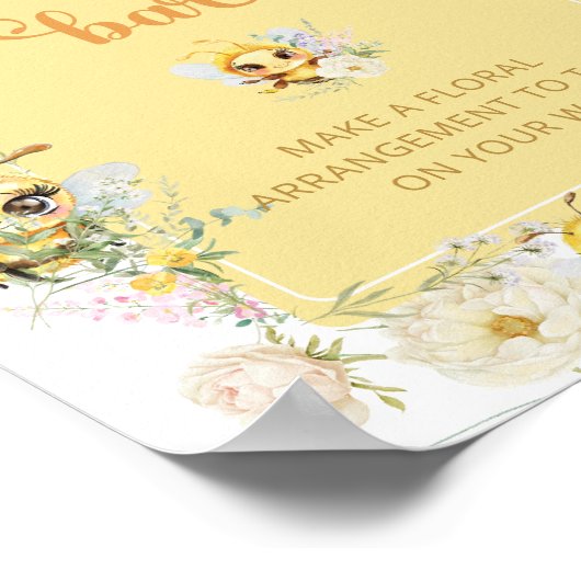 Blume der Wasserfarben Bar Poster (Ecke)