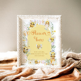 Blume der Wasserfarben Bar Poster