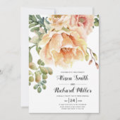 Blume der Wasserfarben Einladung (Vorderseite)