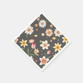Blume der Wasserfarben-Frühlingsmuster mit Milchpr Serviette (Ecke)