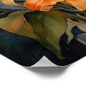 Blume der Wasserfarben Kunst, Dichtung und Musik Poster (Ecke)