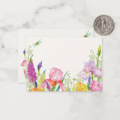 Blume der Wasserfarben Mitteilungskarte (Vorderseite/Rückseite Beispiel)