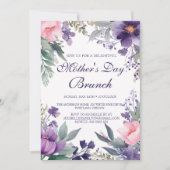 Blume der Wasserfarben Muttertag Brunch Einladung (Vorderseite)