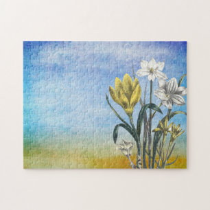 Blume der Wasserfarben Puzzle