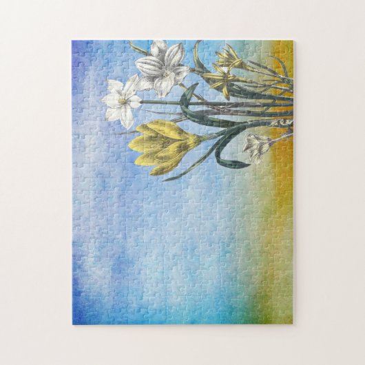 Blume der Wasserfarben Puzzle (Vertikal)