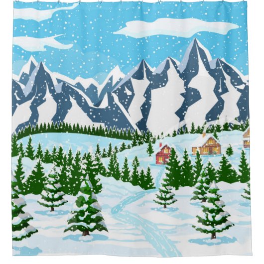 Blume der Wasserfarben-Sommerwiese Duschvorhang (Vorderseite)