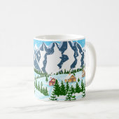 Blume der Wasserfarben-Sommerwiese Kaffeetasse (VorderseiteRechts)