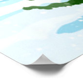 Blume der Wasserfarben-Sommerwiese Poster (Ecke)