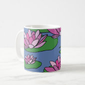 Blume der Wasserlilie Kaffeetasse (Vorderseite Links)