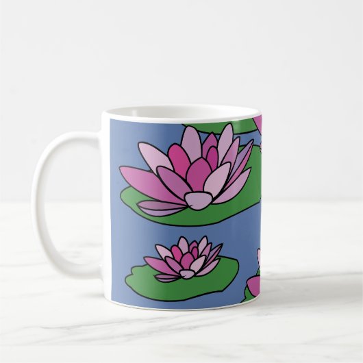 Blume der Wasserlilie Kaffeetasse (Links)