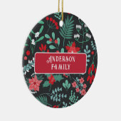 Blume der Weihnachtsfamilien Keramik Ornament (Rechts)