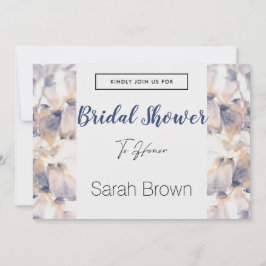 BLUME DER WEISS UND BLAUEN PATELE ELEGANTES BRAUTP EINLADUNG