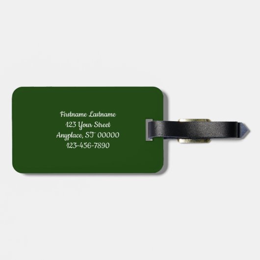 Blume der weißen Azalea mit Raindrops Personalisie Gepäckanhänger (Rückseite horizontal)