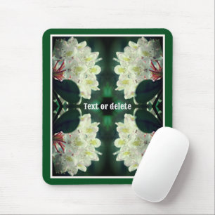 Blume der weißen Azalea mit Raindrops Personalisie Mousepad