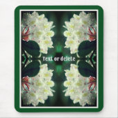 Blume der weißen Azalea mit Raindrops Personalisie Mousepad (Vorne)