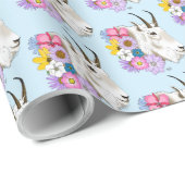 Blume der weißen Bergziege Geschenkpapier (Rolleneckpunkt)